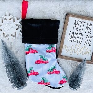 Christmas Truck Minky Stocking